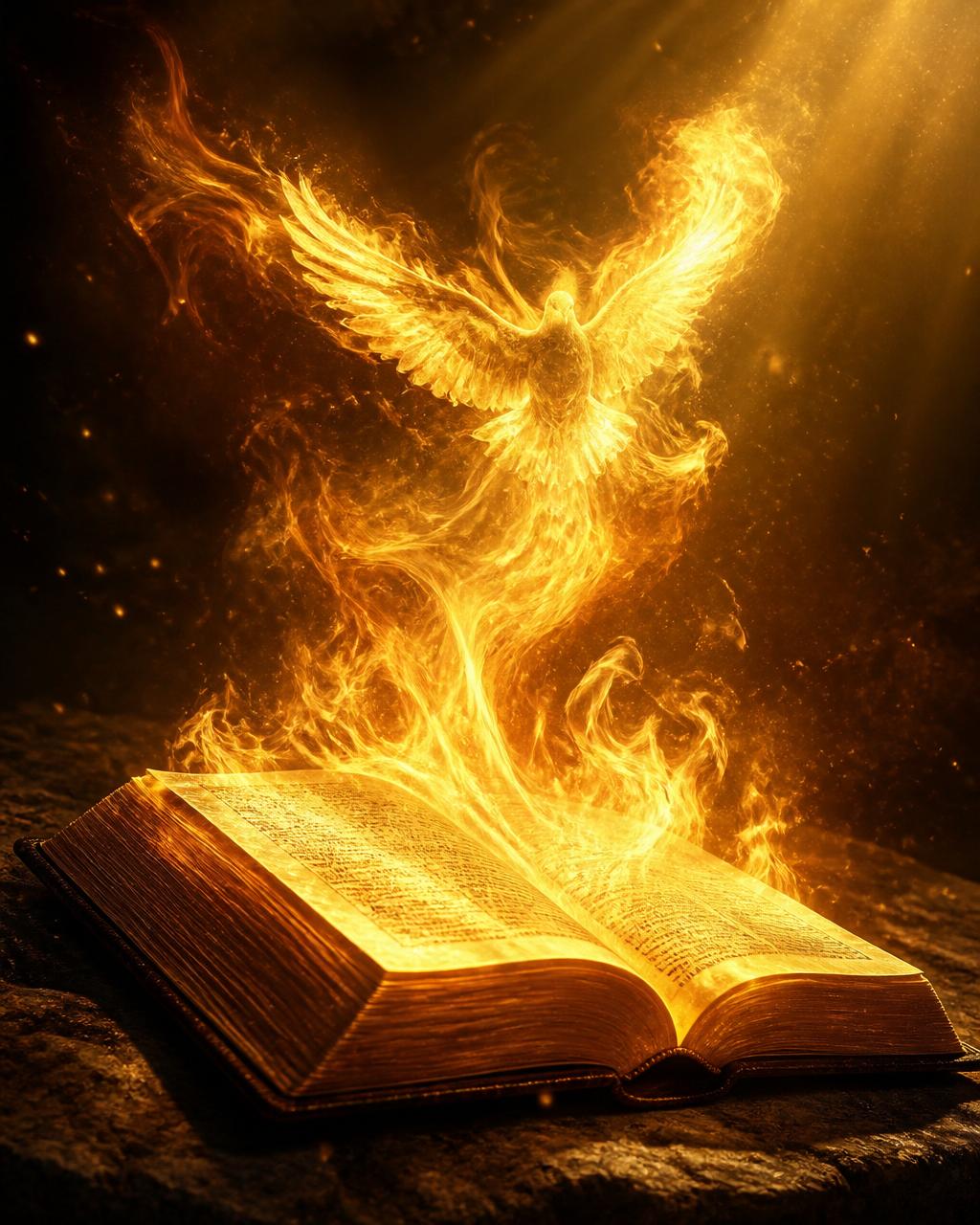Holy Bible with Holy Ghost Fire